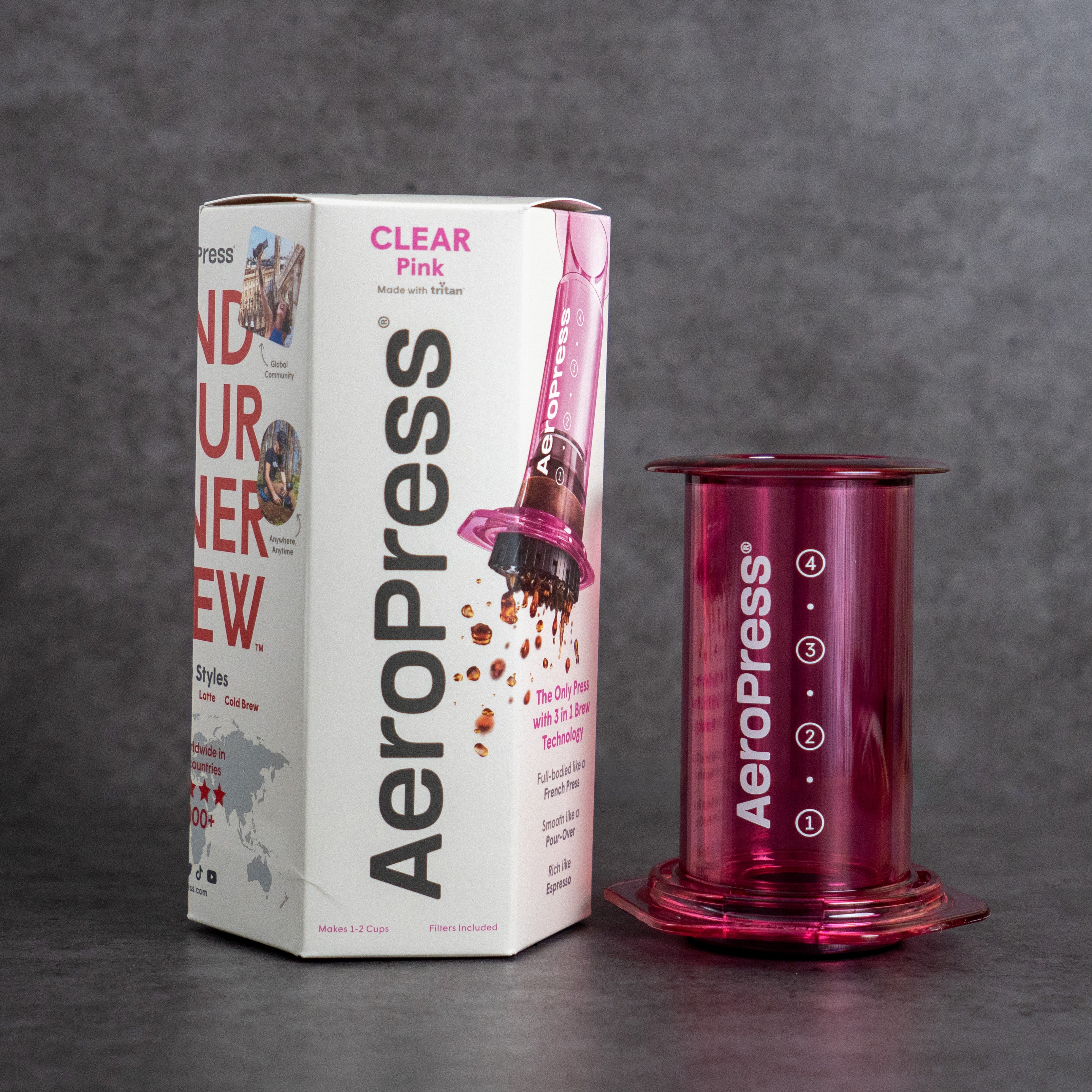 AeroPress Clear Coffee Makers - Clear & Colours